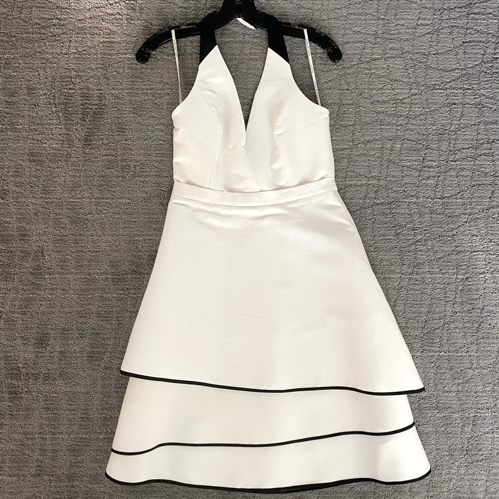 Halston Heritage White Halter Dress NWT